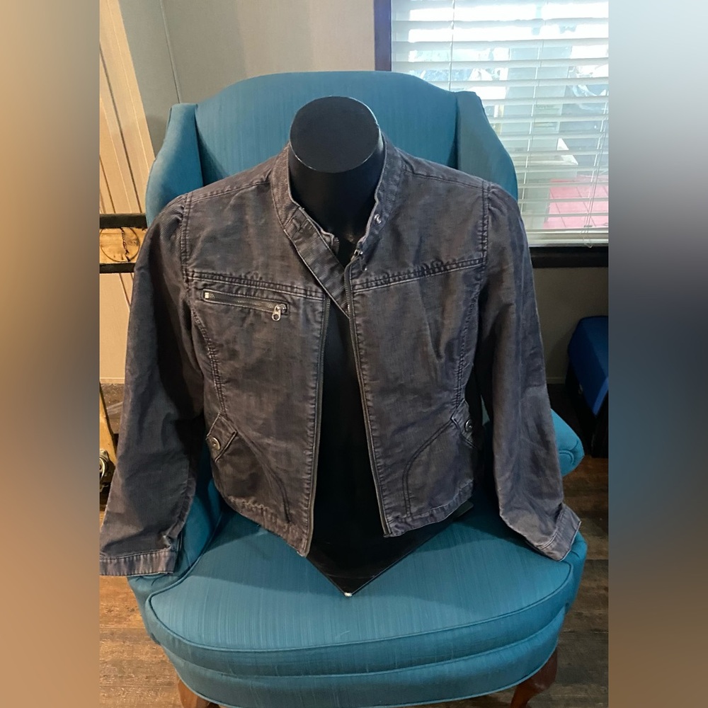 Mossimo Supply Co Ladies Gray Jean Jacket Classic Style Size XXL